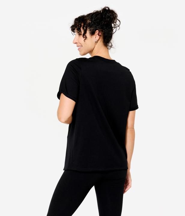 Image du produit Domyos T-shirt de maternité yoga femme, noir (M)