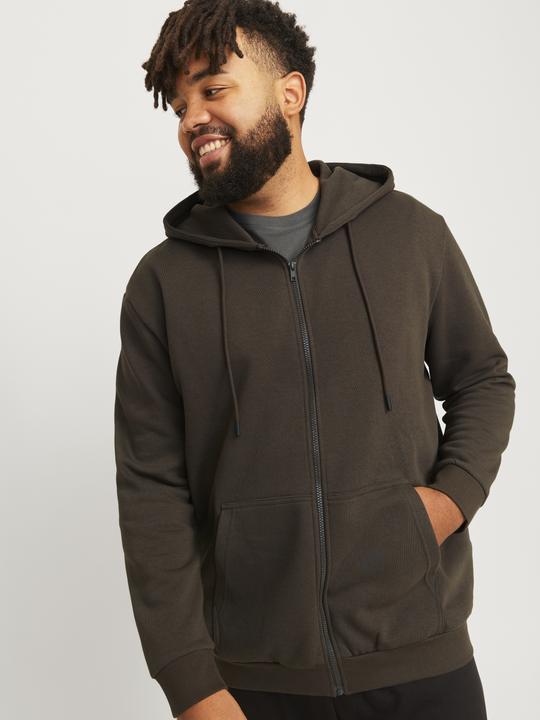 Actual product image Jack & Jones Jjebradley Sweat Zip Hood Noos Pls (6XL)