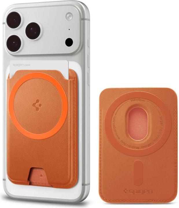 Spigen Valentinus Magfit+ Magsafe Universal Magnetic Card Holder Metallic Orange