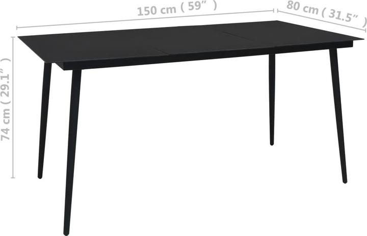 Produktbild vidaXL Essgruppe (150 x 80 x 74 cm)