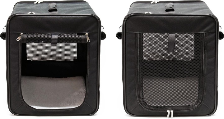 Produktbild Fudajo Transportbox S Faltbar Schwarz 42x36x41cm Hundebox Katzenbox Reisebox (Katze, Hund, Faltbar)
