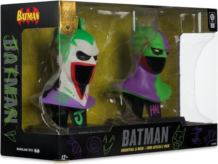 Produktbild McFarlane Batman DC Direct mini réplique 1/3 Pack de 2 masques de Batman Hush & Knightfall (Jokerized) (Gold L