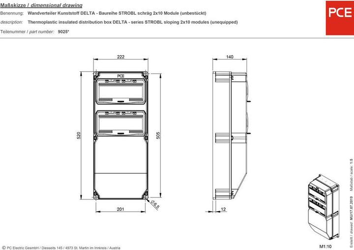 Immagine prodotto PCE Distributore di corrente CEE DELTA Strobl 9025521 400 V 32 A (CEE 7/3, CEE)