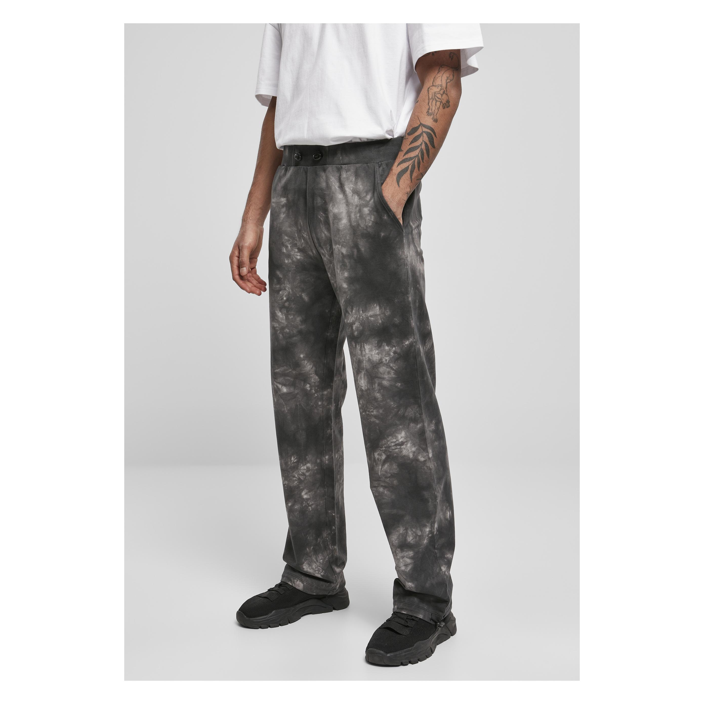 Urban Classics, Herren, Hosen, Tye Dyed Sweatpants, Schwarz, (4XL)