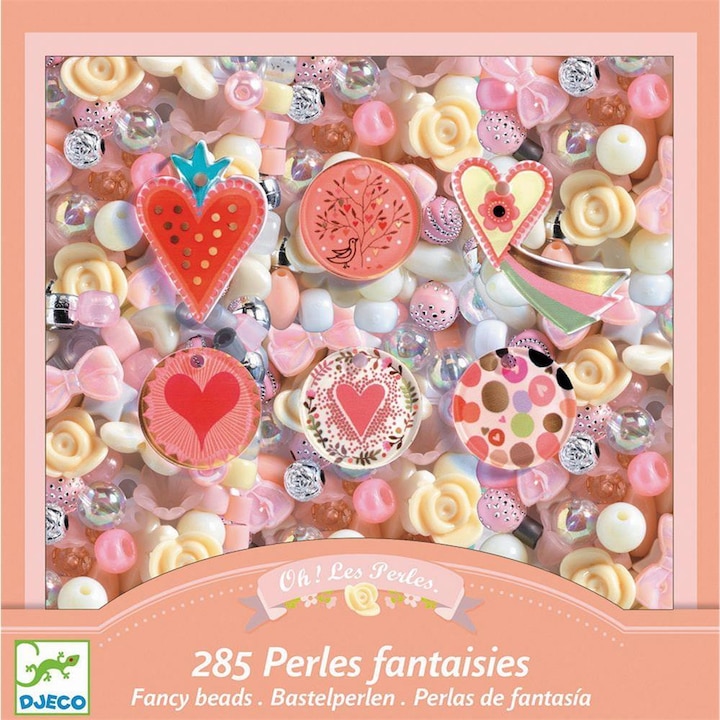 Actual product image Djeco Fashion beads hearts