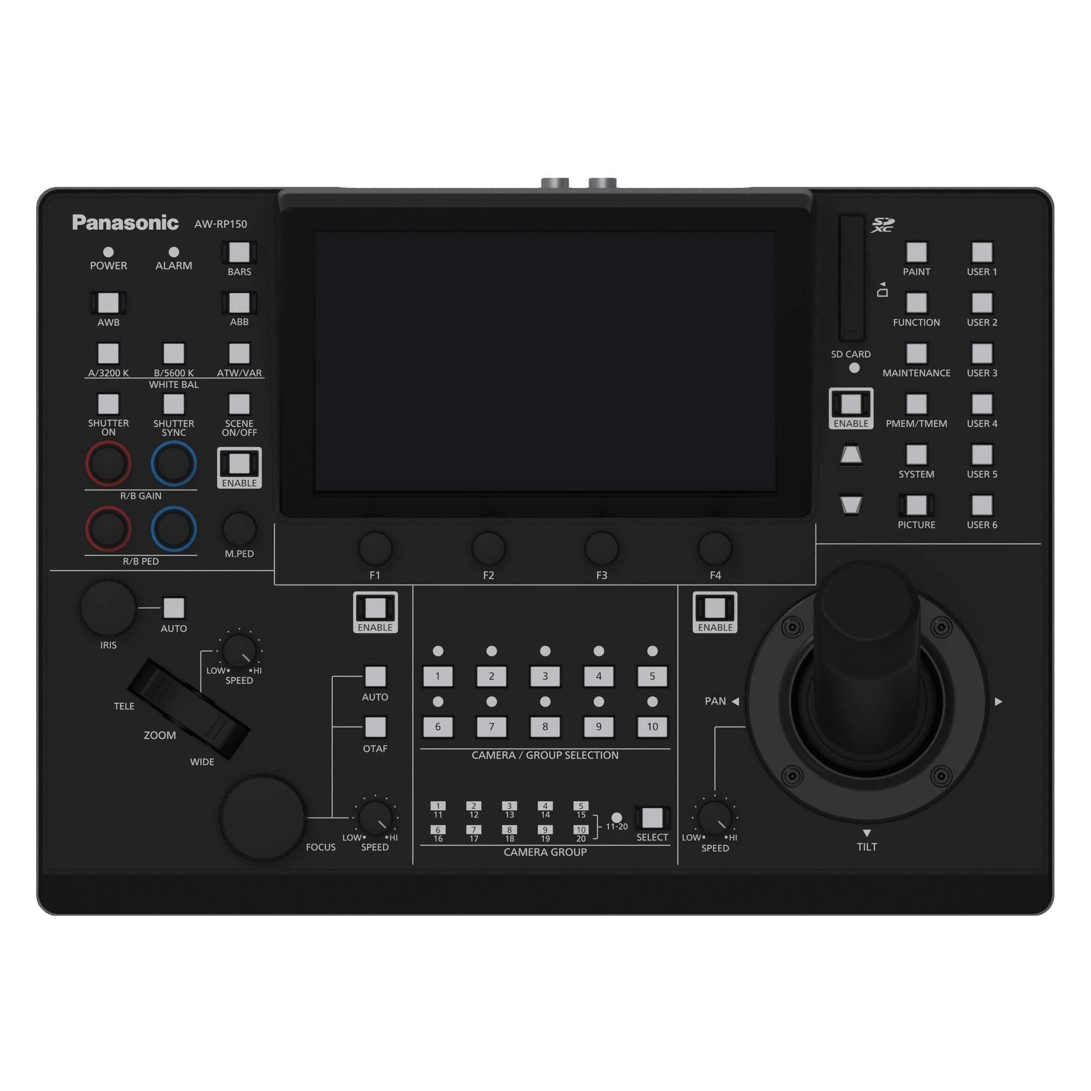 Panasonic AW-RP150GJ (Gerätespezifische Fernbedienung), Fernbedienung, Schwarz