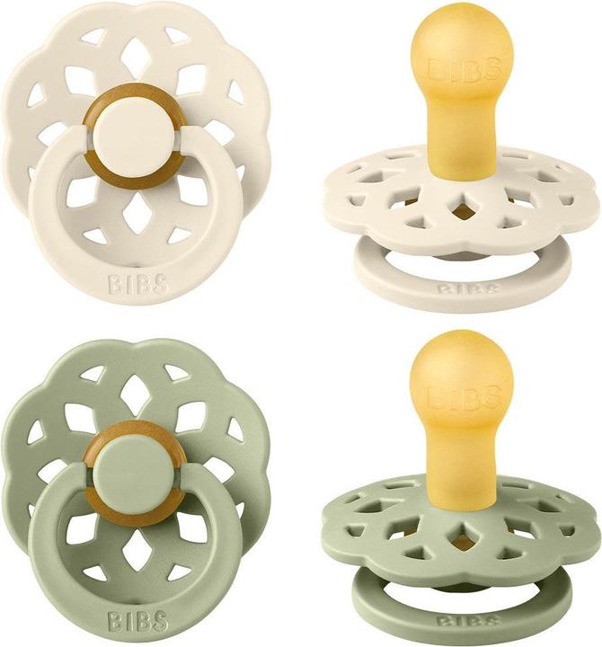 Produktbild Bibs Bohème Latex Schnuller (Grösse 2, 6-18 Monate), Ivory/Sage (2 x, ab 18 Monaten)