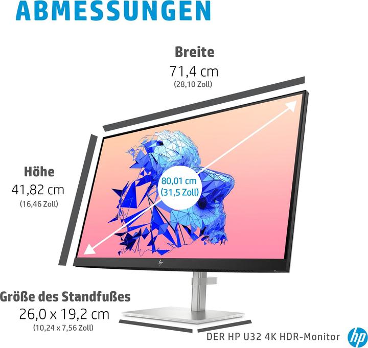 Productafbeelding HP U32 (3840 x 2160 Pixels, 31.50")
