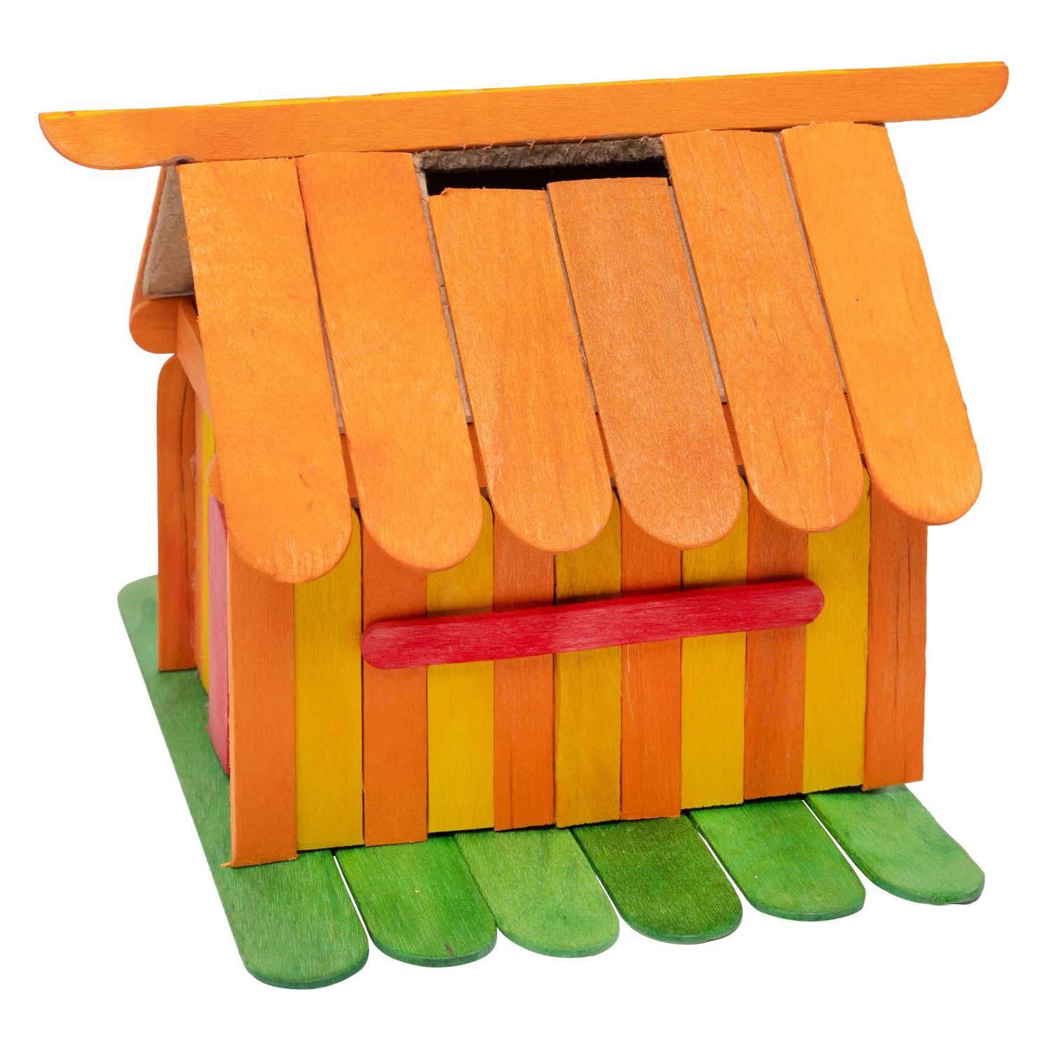 Colorations, Spaarpot, - Spardosen In Hausform, 3 Stk.