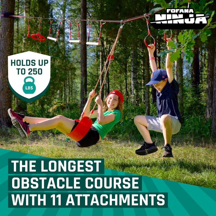 Actual product image Fofana Ninja Warrior Obstacle Course - 45 pieces (20 m)