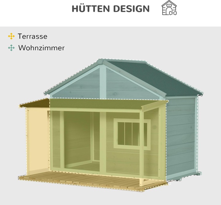 Image du produit PawHut Niche pour chien avec table d'appoint (Niche pour chien)