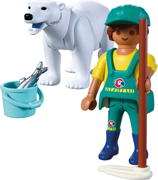 Productafbeelding Playmobil 72090 Zoo: Eisbär und Pfleger (72090)