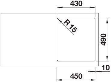Produktbild Blanco Solis 400-IF/A (Aufsatzspülbecken, 44 cm, 50 cm)