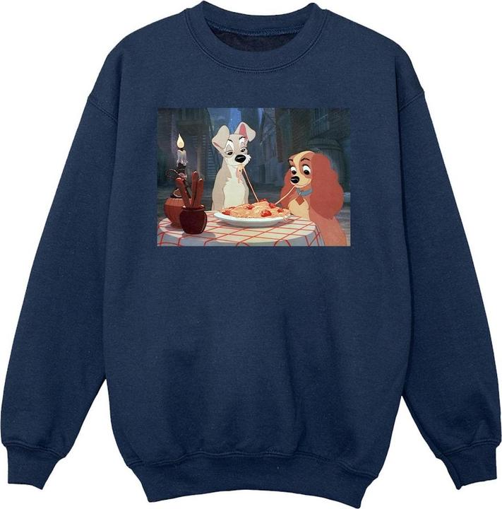 Actual product image Disney Girls Lady And The Tramp Spaghetti Photo Sweatshirt (140, 146)