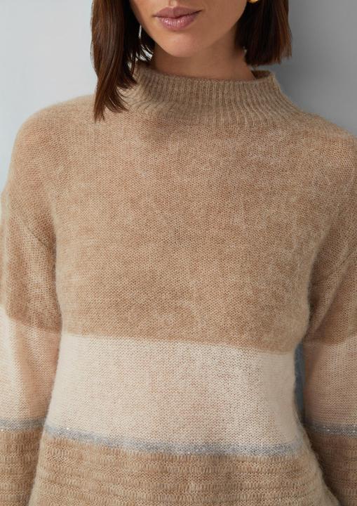 Produktbild s.Oliver Strickpullover Leichter Pullover mit Colour-Blocking und Pailletten (42)