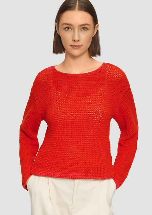 Produktbild S.Oliver Strickpullover Locker gestrickter Pullover mit Rundhalsausschnitt (40)