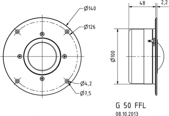 Actual product image Visaton Fabric dome G 50 FFL, 8 Ohm