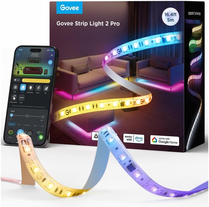 Produktbild Govee LED Strip 2 Pro (RGBW, RGBIC, 500 cm, Indoor)