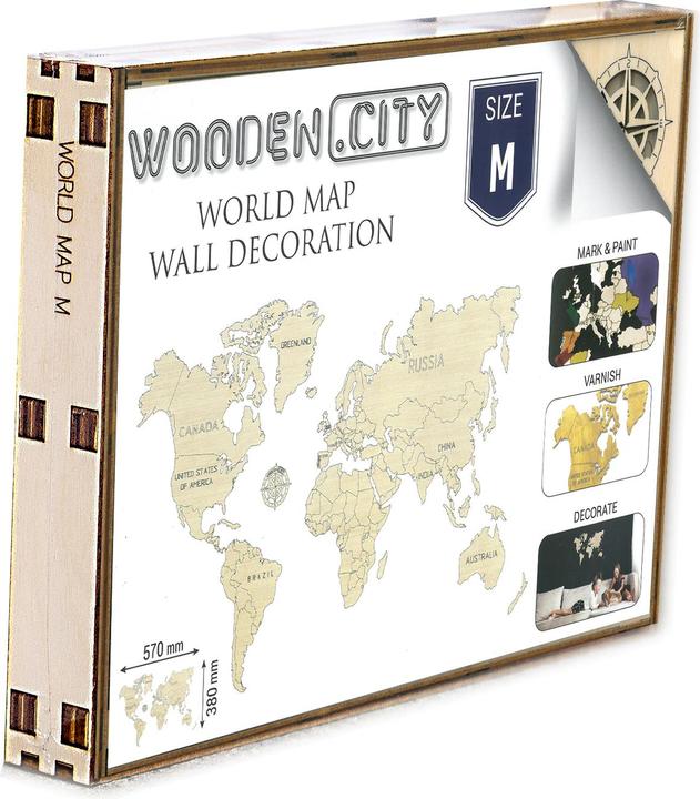 Produktbild WoodenCity Weltkarte M (31 Teile)