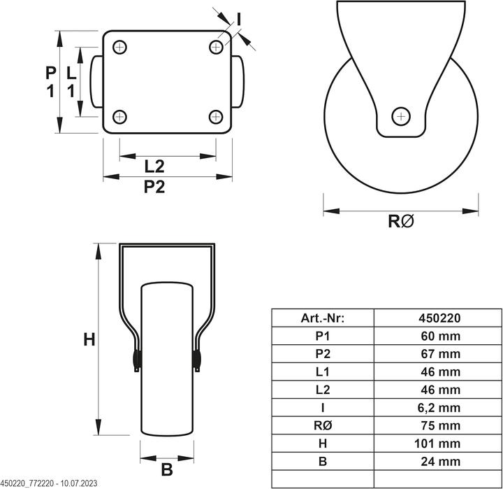 Produktbild Dörner + Helmer Lenkund Bockrollen