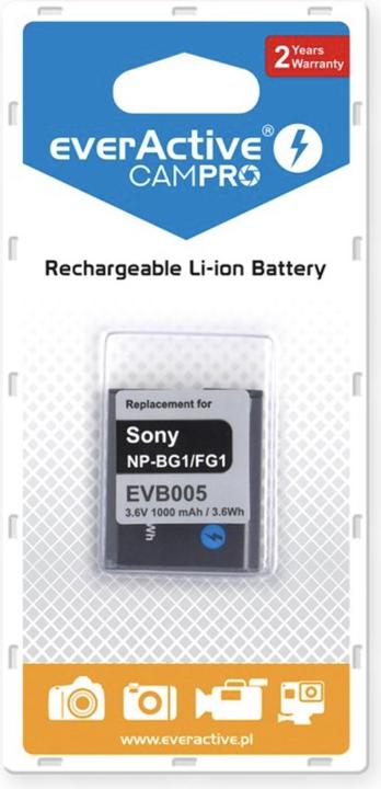 Produktbild Everactive Battery Replacement for Sony NP-BG1 1000mAh (EVB005) (Kamera Akku)