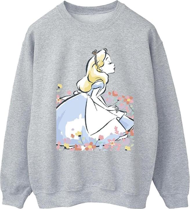 Produktbild Disney Alice im Wunderland Skizze Blumen Sweatshirt (S)