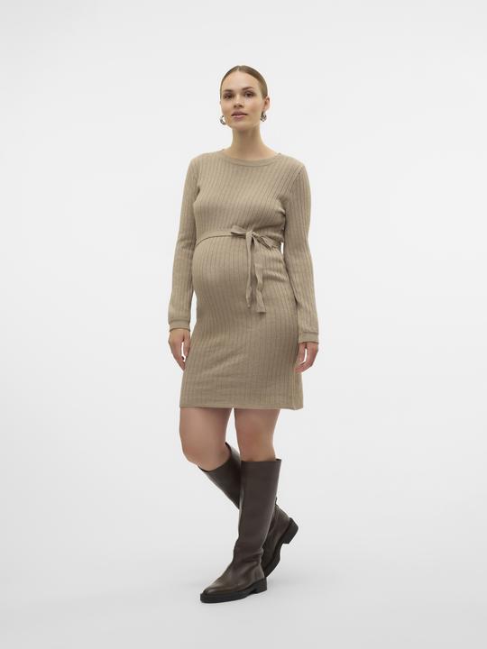 Immagine prodotto Mamalicious Vestibilità regolare Scollo rotondo Polsini a coste Maniche a palloncino Abito corto Abito in maglia (XL)