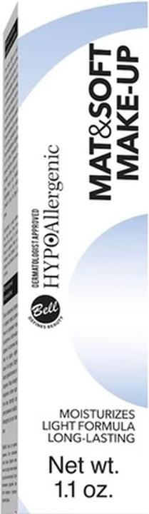 Actual product image Bell Cosmetics HypoAllergenic Mat&Soft Make-Up hypoallergenic mattifying fluid 03 Sunny Beige 30g (Sunny Beige)
