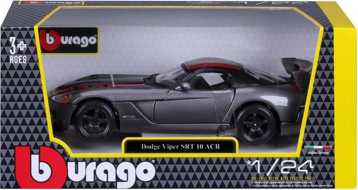 Image du produit Bburago 18/22114 Diecast 1:24 Official Dodge Viper SRT 10 ACR Gray with Red Details for 3+ Years (18