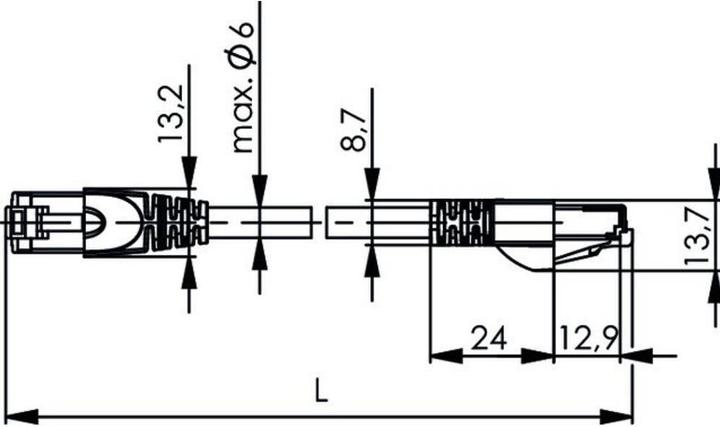 Actual product image Telegärtner Telegartner MP8 FS 600 (S/FTP, CAT6a, 7.50 m)