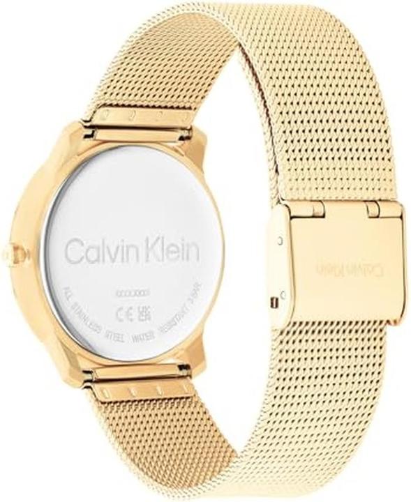 Actual product image Calvin Klein Iconic Mesh Damenuhr 25200034 + BOX (Analogue wristwatch, 35 mm)