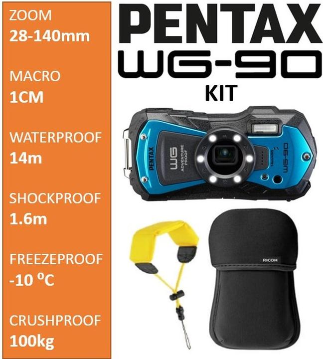 Image du produit Pentax WG-90 Blue Kit (214400) (16 Mpx)
