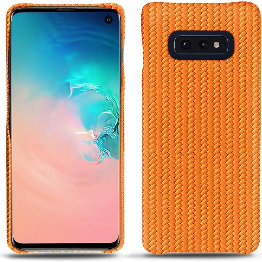 Noreve Lederschutzhülle (Samsung Galaxy S10e), Smartphone Hülle, Orange