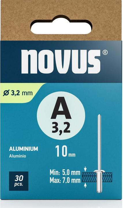 Immagine prodotto Novus Blindniete A3 x L: 10 mm Alu