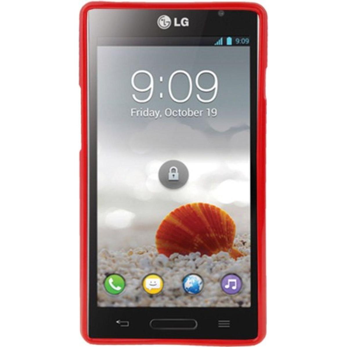 Thumbnail - König Design Schutzhülle TPU Punkte Case für Handy LG Optimus L9 / P760 (LG Optimus L9), Smartphone Hülle, Rot