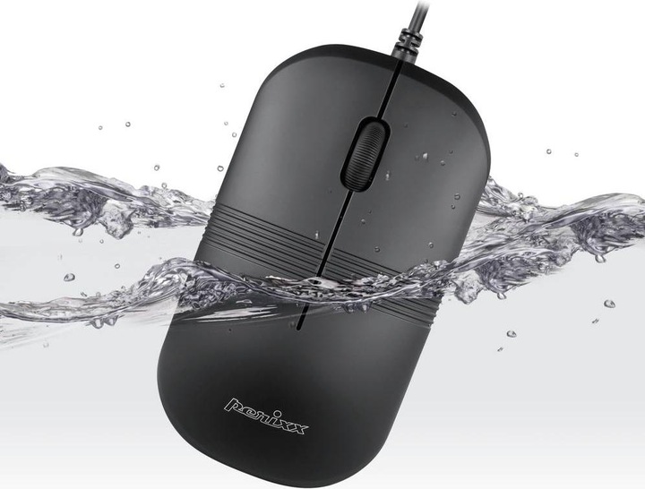 Immagine prodotto Perixx PERIMICE-503 B, mouse impermeabile, con cavo, nero (Cablato)