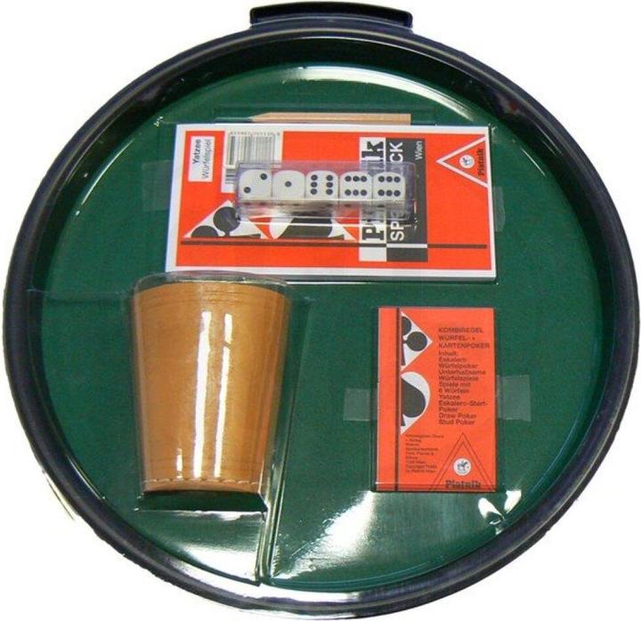 Image du produit Piatnik Žaidimas kaulais - paprastieji kaulai, padėklas, odos puodelis