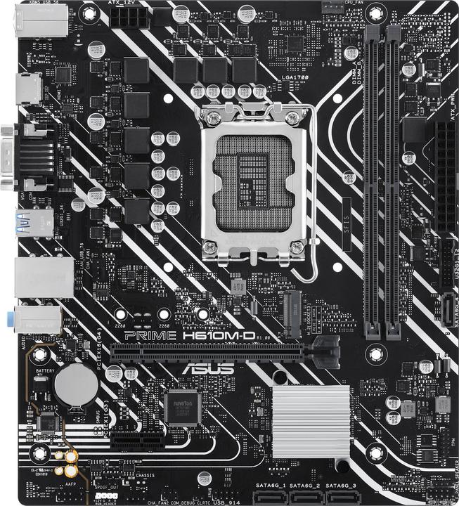 Actual product image ASUS PRIME H610M-D (LGA 1700, Intel H610, mATX)