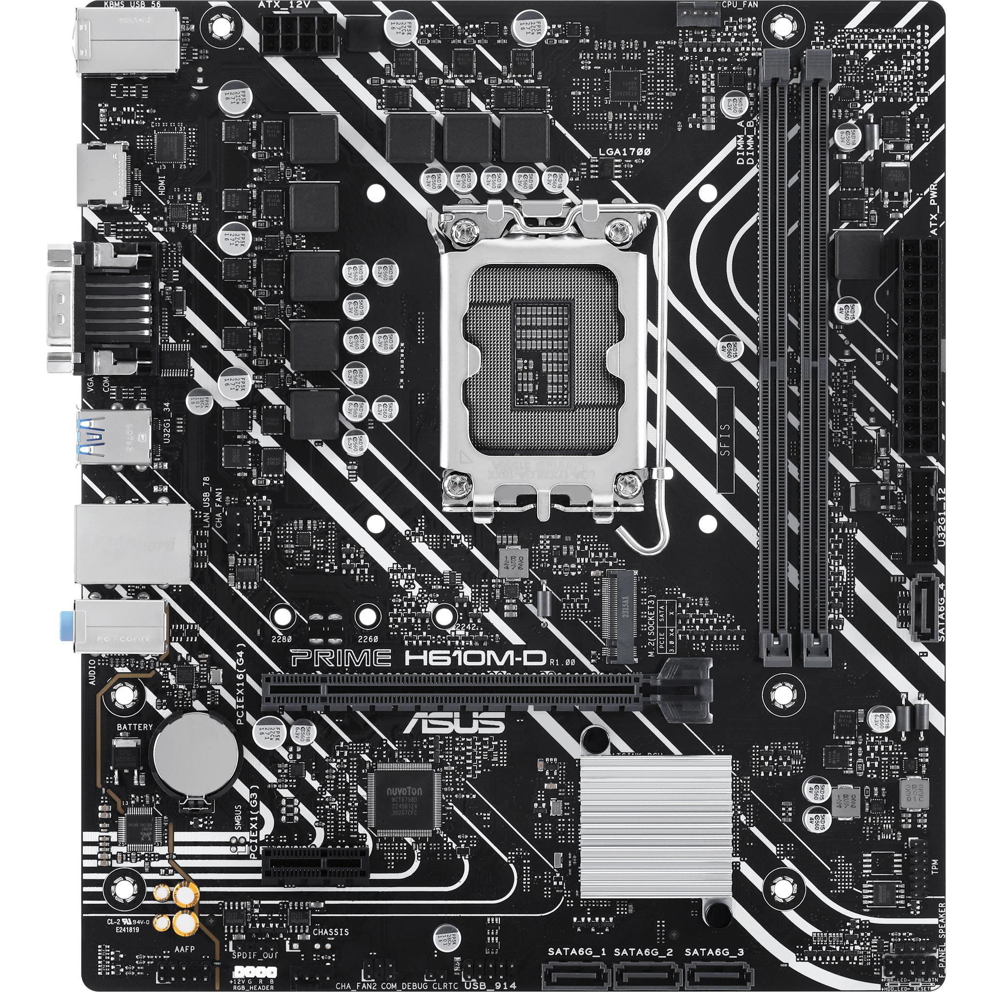 ASUS PRIME H610M-D (LGA 1700, Intel H610, mATX), Mainboard