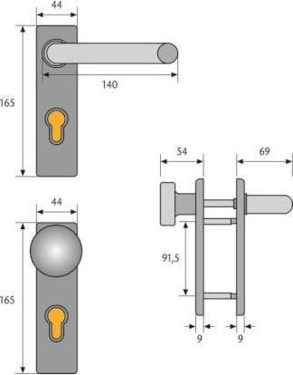 Immagine prodotto Abus Set di protezione antincendio ABTS21523 (Maniglia della porta)