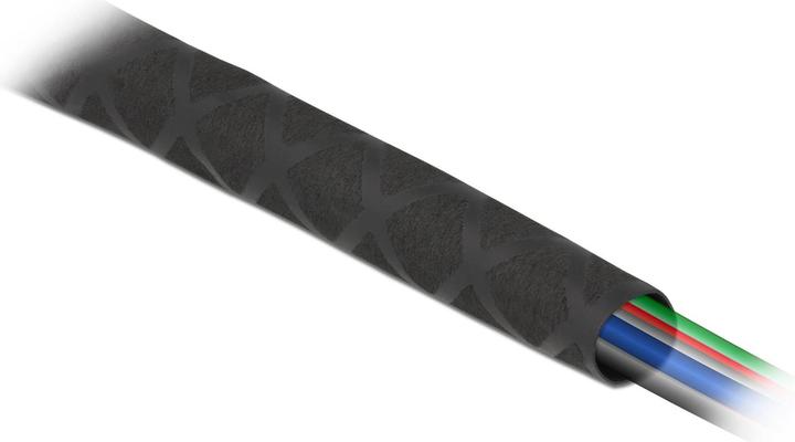 Actual product image Delock Heat shrink tubing X-pattern non-slip 1 m x 15 mm black (1 x)