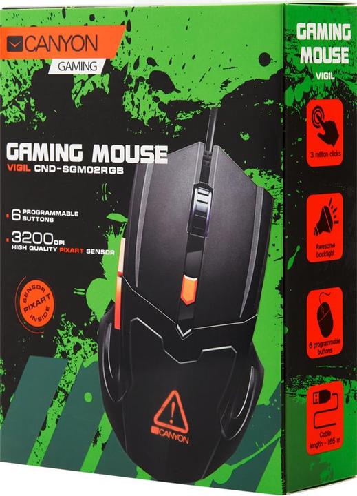 Immagine prodotto Canyon Mouse Vigil con mano destra USB Tipo-A Ottico 3200 DPI (Cablato)