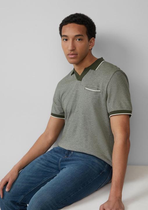 Image du produit S.Oliver Polo-Shirt Poloshirt aus zweifarbigem Piqué mit Brusttasche (3XL)
