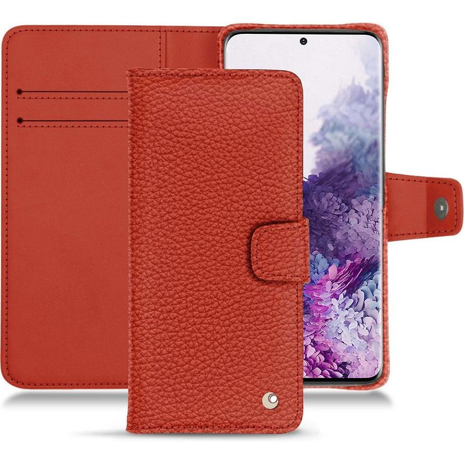 Noreve Lederschutzhülle Wallet (Samsung Galaxy S20+), Smartphone Hülle, Orange