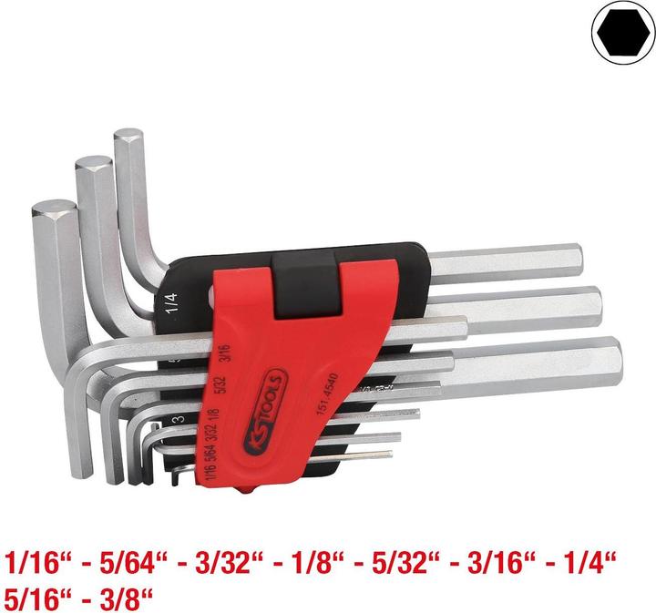 Actual product image KS Tools Angle pin wrench set in folding holder