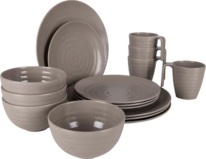 Bo-Camp Bo -Camp - Servies - Steen - 16 stuks - Beige