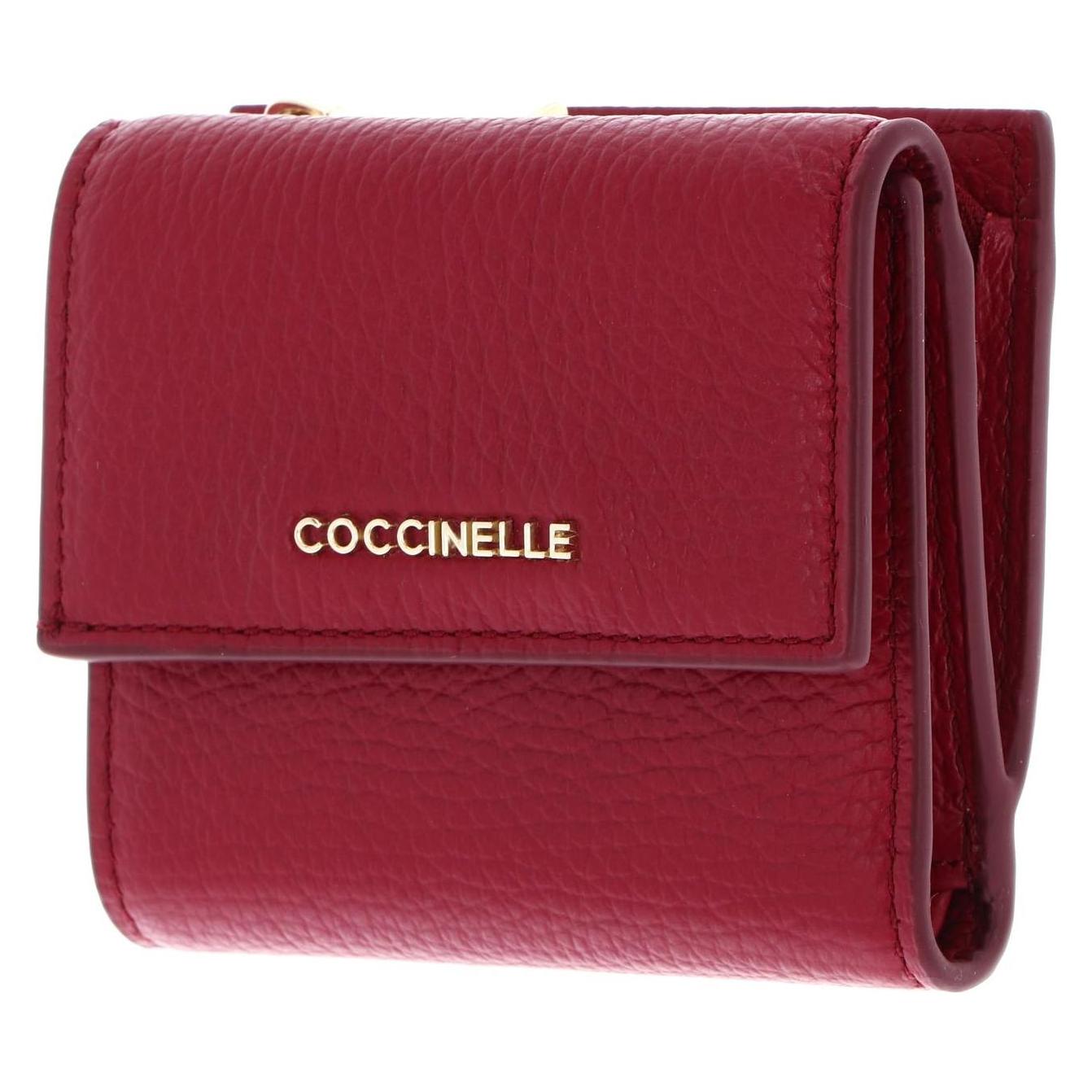 Coccinelle, Damen, Portemonnaie, Metallic Soft Wallet Grained Leather, Braun
