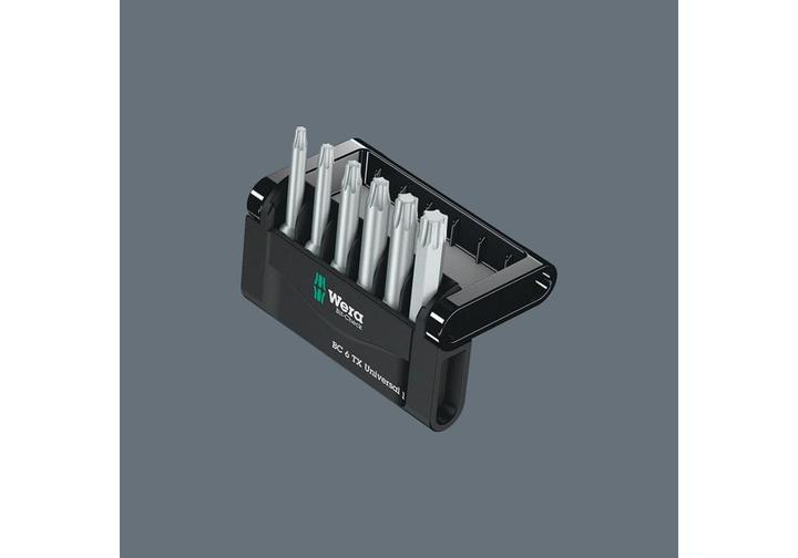 Actual product image Wera Bit-Check 6 TX Universal 1 (Hexagon socket TX M10, Hexagon socket TX M15, Hexagon socket TX M20, Hexagon socket TX M30, Hexagon socket TX M25, Hexagon socket TX M40)