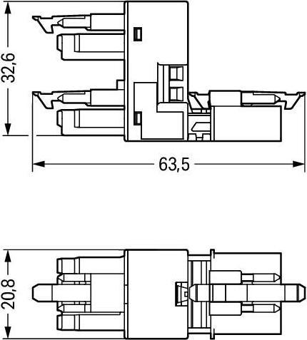 Actual product image Wago Mains H-distributor Mains plug