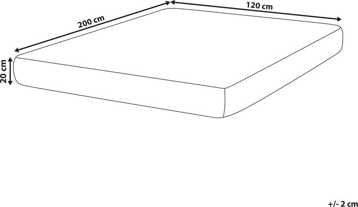 Produktbild Beliani Pleasant (120 x 200 cm, Federkern, Schaumstoffkern)